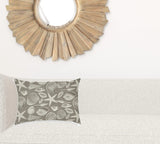 14" X 20" Cream And Gray Seashells Blown Seam Nautical Lumbar Indoor Outdoor Pillow - Homeroots - Flyclothing LLC