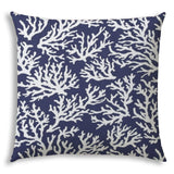 14" X 20" Deep White Corals Blown Seam Coastal Lumbar Indoor Outdoor Pillow - Homeroots - Flyclothing LLC