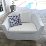14" X 20" Deep White Corals Blown Seam Coastal Lumbar Indoor Outdoor Pillow - Homeroots - Flyclothing LLC