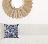 14" X 20" Deep White Corals Blown Seam Coastal Lumbar Indoor Outdoor Pillow - Homeroots - Flyclothing LLC