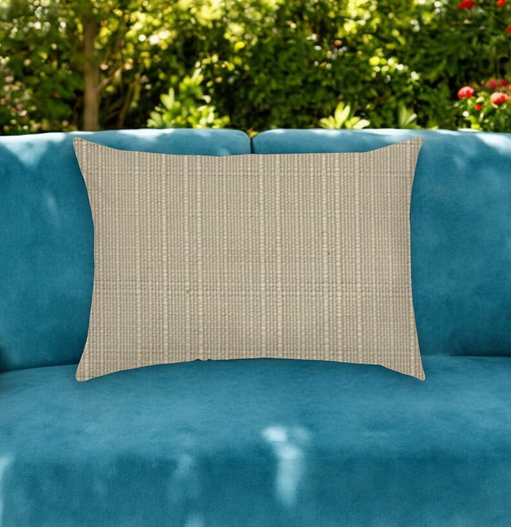 14" X 20" Brown Indoor Outdoor Throw Pillow With Texture - Homeroots - Flyclothing LLC