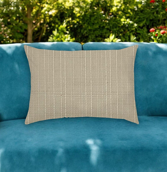 14" X 20" Brown Indoor Outdoor Throw Pillow With Texture - Homeroots