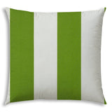 17" X 17" Green And Ivory Blown Seam Striped Lumbar Indoor Outdoor Pillow - Homeroots - Flyclothing LLC