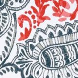 17" X 17" Coral And White Blown Seam Paisley Lumbar Indoor Outdoor Pillow - Homeroots - Flyclothing LLC