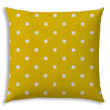 17" X 17" White And Yellow Blown Seam Polka Dots Lumbar Indoor Outdoor Pillow - Homeroots - Flyclothing LLC