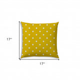 17" X 17" White And Yellow Blown Seam Polka Dots Lumbar Indoor Outdoor Pillow - Homeroots - Flyclothing LLC