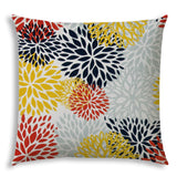 17" X 17" White And Red Blown Seam Floral Lumbar Indoor Outdoor Pillow - Homeroots - Flyclothing LLC