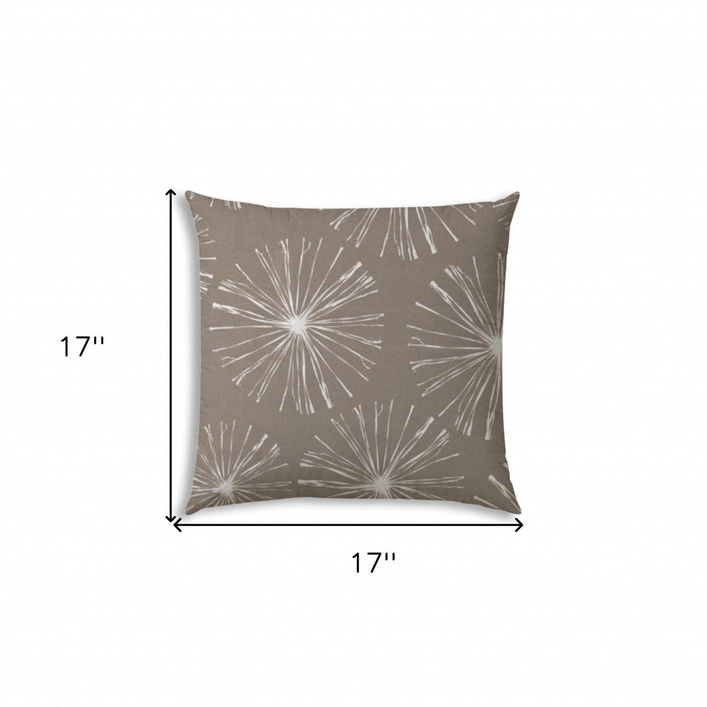 17" Taupe Abstract Indoor Outdoor Throw Pillow - Homeroots - Flyclothing LLC