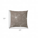 17" Taupe Abstract Indoor Outdoor Throw Pillow - Homeroots - Flyclothing LLC
