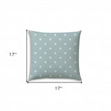 17" Sea Green Polka Dots Indoor Outdoor Throw Pillow - Homeroots - Flyclothing LLC