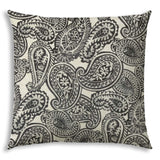 17" X 17" Gray And Cream Blown Seam Paisley Lumbar Indoor Outdoor Pillow - Homeroots - Flyclothing LLC