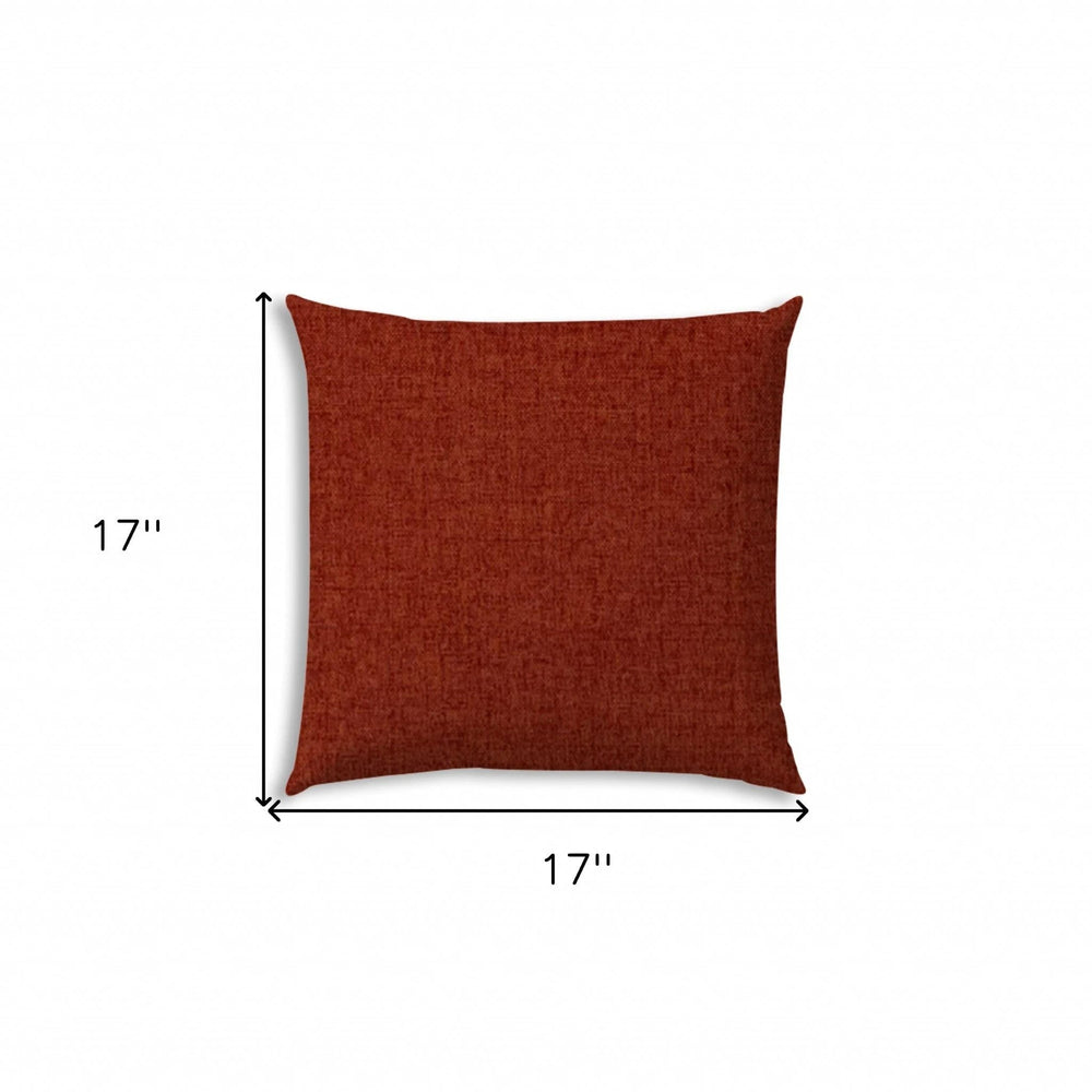 17" X 17" Brick And Red Blown Seam Solid Color Lumbar Indoor Outdoor Pillow - Homeroots - Flyclothing LLC
