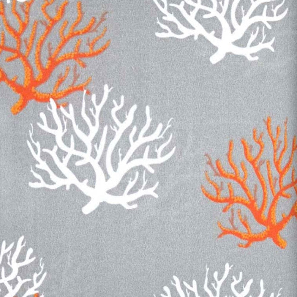 17" X 17" Gray And White Corals Zippered Coastal Throw Indoor Outdoor Pillow - Homeroots - Flyclothing LLC