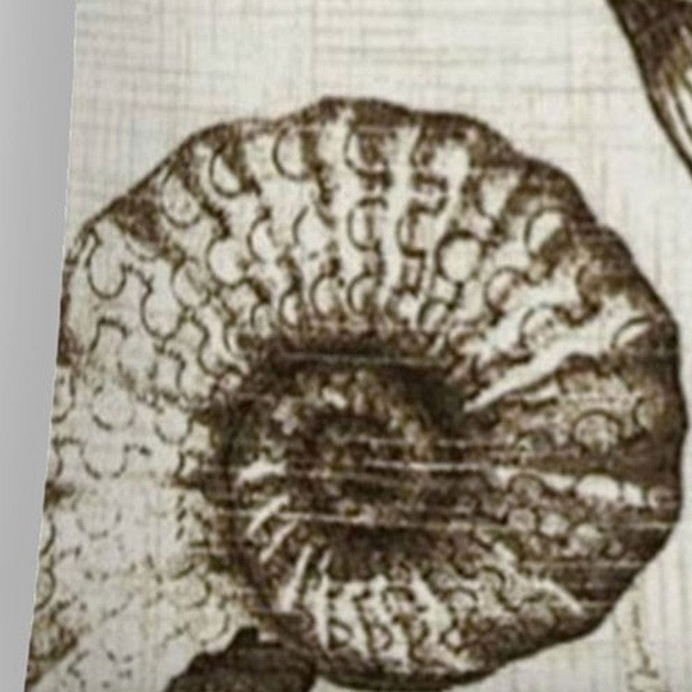 17" X 17" Brown And Natural Brown Fish Zippered Coastal Throw Indoor Outdoor Pillow - Homeroots - Flyclothing LLC