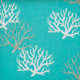 17" X 17" Aqua And White Corals Zippered Coastal Throw Indoor Outdoor Pillow - Homeroots - Flyclothing LLC
