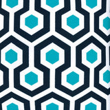 17" X 17" White And Aqua Zippered Geometric Throw Indoor Outdoor Pillow - Homeroots - Flyclothing LLC