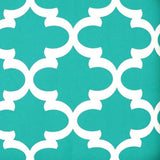 17" X 17" Turquoise And White Zippered Quatrefoil Throw Indoor Outdoor Pillow - Homeroots - Flyclothing LLC