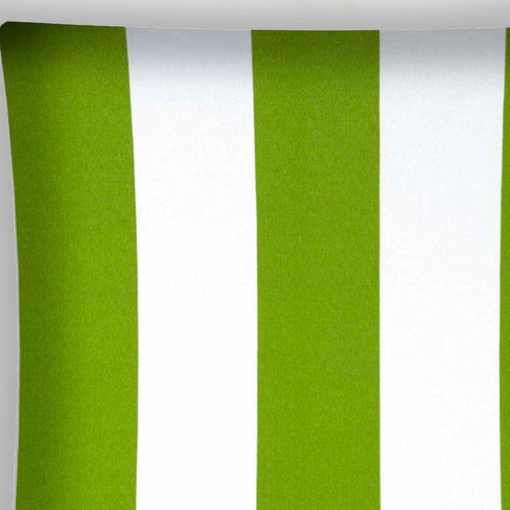 17" X 17" Green And Ivory Zippered Striped Throw Indoor Outdoor Pillow - Homeroots - Flyclothing LLC