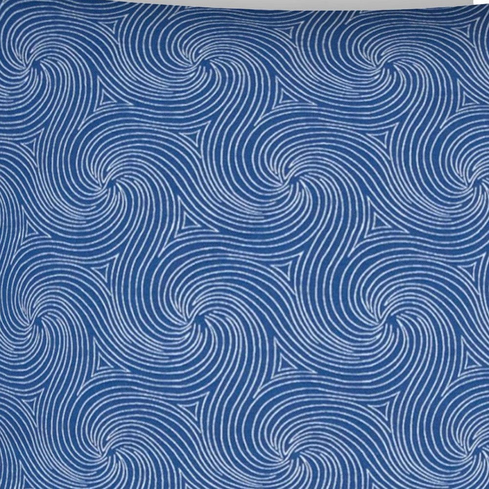 17" X 17" Blue And White Zippered Swirl Throw Indoor Outdoor Pillow - Homeroots - Flyclothing LLC