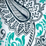 17" X 17" Navy Blue And White Zippered Paisley Throw Indoor Outdoor Pillow - Homeroots - Flyclothing LLC