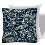 17" X 17" Navy Blue Zippered Indoor Outdoor Throw Pillow - Homeroots