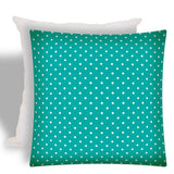 17" X 17" Turquoise Zippered Polka Dots Throw Indoor Outdoor Pillow - Homeroots - Flyclothing LLC