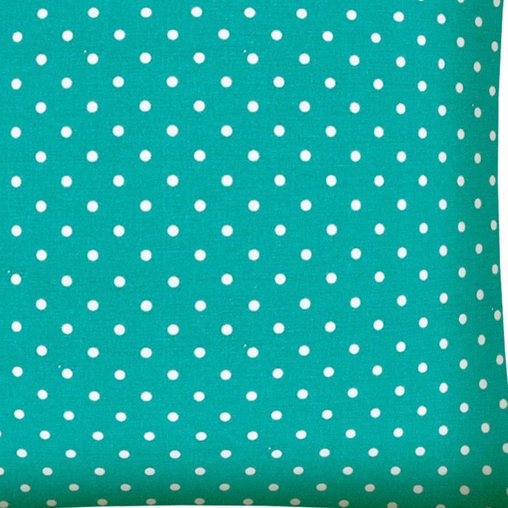 17" X 17" Turquoise Zippered Polka Dots Throw Indoor Outdoor Pillow - Homeroots - Flyclothing LLC