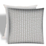17" X 17" Taupe And White Zippered Geometric Throw Indoor Outdoor Pillow - Homeroots - Flyclothing LLC