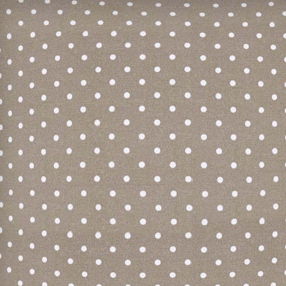 17" X 17" Taupe And White Zippered Polka Dots Throw Indoor Outdoor Pillow - Homeroots - Flyclothing LLC