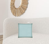 17" X 17" Seafoam And White Zippered Polka Dots Throw Indoor Outdoor Pillow - Homeroots - Flyclothing LLC