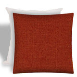 17" X 17" Brick And Red Zippered Solid Color Throw Indoor Outdoor Pillow - Homeroots