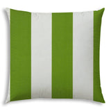 20" X 20" Green And Ivory Blown Seam Striped Throw Indoor Outdoor Pillow - Homeroots - Flyclothing LLC
