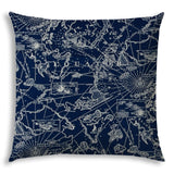 20" X 20" Navy Blue Blown Seam Indoor Outdoor Throw Pillow - Homeroots