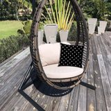 20" X 20" Black And White Blown Seam Polka Dots Throw Indoor Outdoor Pillow - Homeroots - Flyclothing LLC