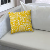 20" X 20" Cream And White Blown Seam Paisley Throw Indoor Outdoor Pillow - Homeroots - Flyclothing LLC
