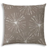 20" X 20" Taupe And White Blown Seam Floral Throw Indoor Outdoor Pillow - Homeroots - Flyclothing LLC