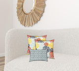 Set Of Three 18" X 18" Seafoam And White Blown Seam Floral Throw Indoor Outdoor Pillow - Homeroots - Flyclothing LLC