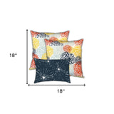 Set Of Three 18" X 18" Seafoam And White Blown Seam Floral Throw Indoor Outdoor Pillow - Homeroots - Flyclothing LLC