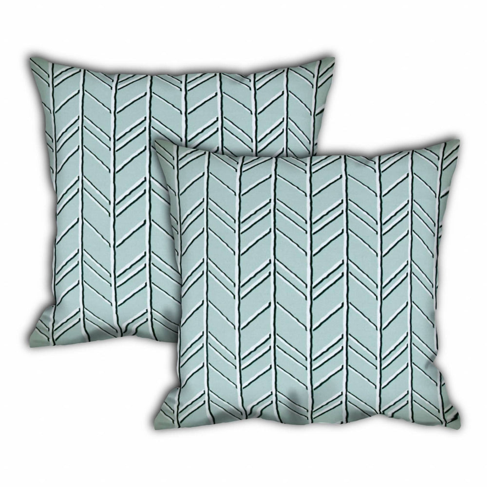 Set Of Three 18" X 18" Seafoam And White Blown Seam Floral Throw Indoor Outdoor Pillow - Homeroots - Flyclothing LLC