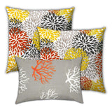 18" X 18" Gray And White Zippered Floral Throw Indoor Outdoor Pillow - Homeroots - Flyclothing LLC