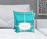 18" X 18" Ocean Blue And White Zippered Chevron Throw Indoor Outdoor Pillow - Homeroots