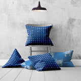 Set Of Three 20" X 20" Blue And White Enveloped Coastal Throw Indoor Outdoor Pillow - Homeroots - Flyclothing LLC