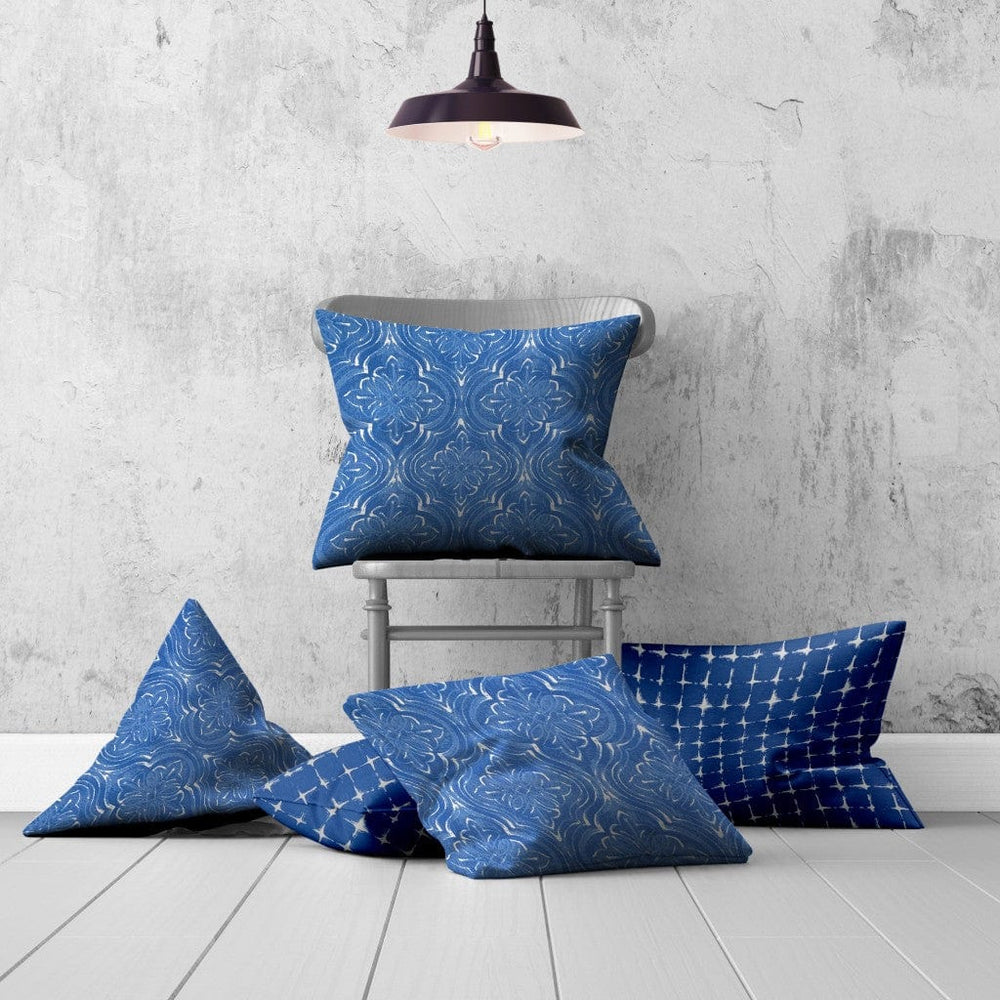 Set Of Three 20" X 20" Blue And White Zippered Coastal Throw Indoor Outdoor Pillow - Homeroots - Flyclothing LLC