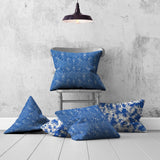 Set Of Three 20" X 20" Blue And White Enveloped Coastal Throw Indoor Outdoor Pillow - Homeroots - Flyclothing LLC