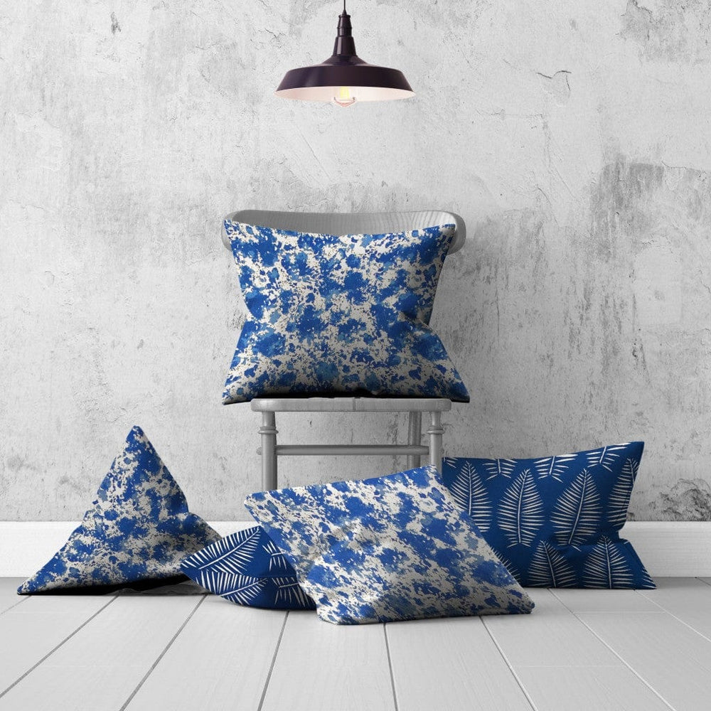 Set Of Three 20" X 20" Blue And White Enveloped Coastal Throw Indoor Outdoor Pillow - Homeroots - Flyclothing LLC
