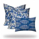 Set Of Three 20" X 20" Blue And White Zippered Coastal Throw Indoor Outdoor Pillow - Homeroots - Flyclothing LLC