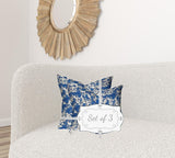 Set Of Three 20" X 20" Blue And White Zippered Coastal Throw Indoor Outdoor Pillow - Homeroots - Flyclothing LLC