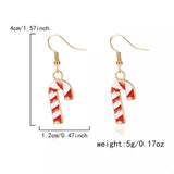 Christmas Candy Cane Earrings - Trendsi - Flyclothing LLC