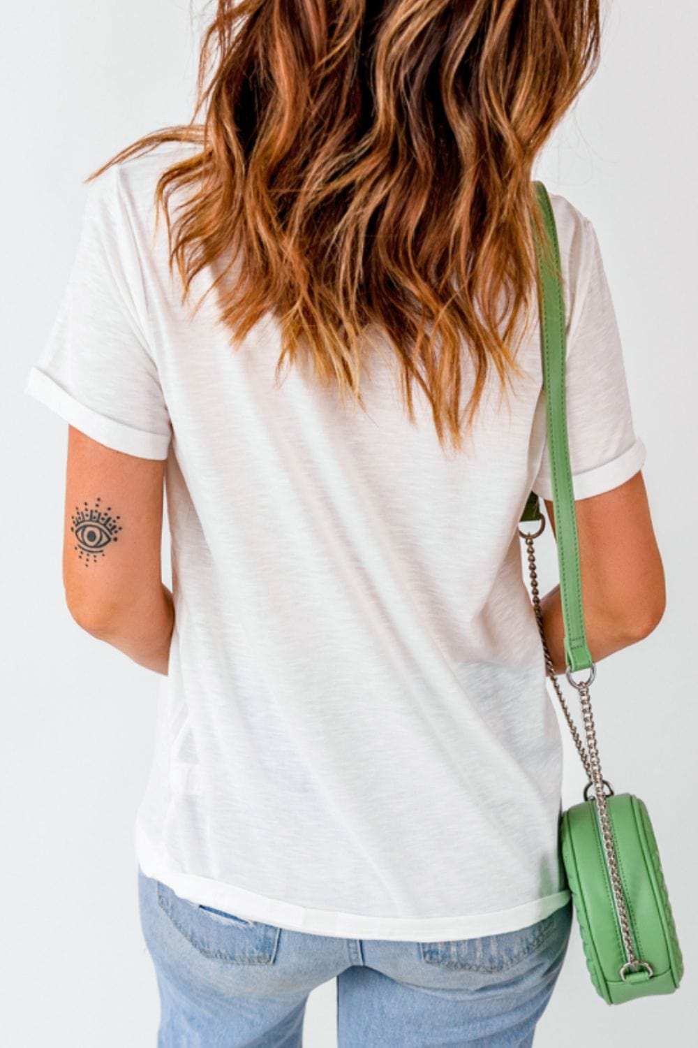 Guitar Crew Neck Short Sleeve T-Shirt - Trendsi - Flyclothing LLC