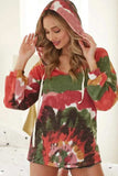 BiBi Tie Dye Knit Hoodie with Twill Tape - Trendsi - Flyclothing LLC